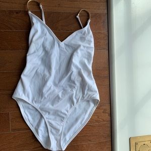 White one piece swimsuit